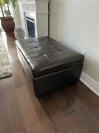 FOR SALE: Pleather Ottoman with Storage