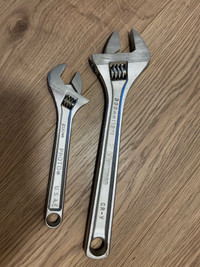 Adjustable Wrench 8” and 12” set of 2