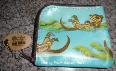 yes, it is available Leather coin purse for sale - zipper closure - features Otter illustration by E...