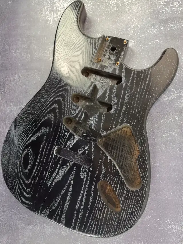Sand Blasted Black Northern Ash S-Type Guitar Body, SSS Config in Guitars in Hamilton - Image 5