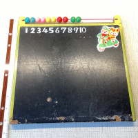 Vintage Chalk Board with Counting Beads