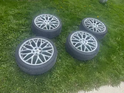 Touren 20 inch rims on tires! Came off my 2011 G37 x 245/35/20 Tires probably have 1 season left on...