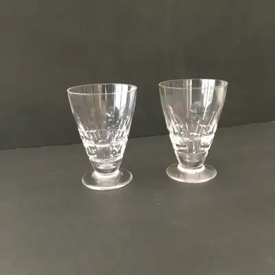 Vintage Stuart crystal juice glasses - pair, View more