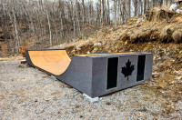 Immaculate half pipe skateboard ramp. Must see!