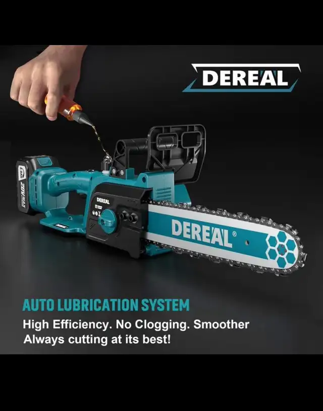 12 Inch Cordless Electric Chainsaw 20V Battery Chainsaw wit 4.0A in Power Tools in Hamilton - Image 7