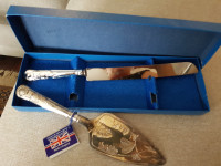 Queen Anne, Silver Plated, Cake & Knife Set