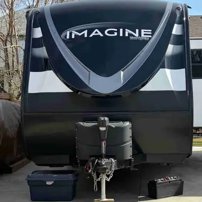 Beautiful trailer in mint shape and has extended warranty until 2029. Huge storage inside/out. Solar...