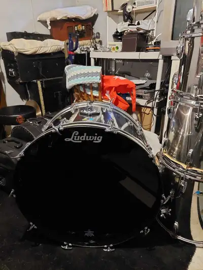 Ludwig Stainless Steel drum set, View more