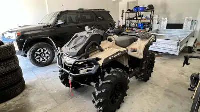 Can Am Outlander XMR 850, recently serviced- ready for mud, odometer @ 341 Km, storage and full unde...