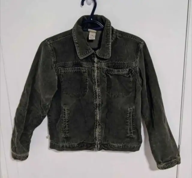 Olive Green Corduroy Jacket - Girls Size 16 in Kids & Youth in City of Toronto - Image 2