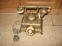 Vintage Monarch Rotary Dial Telephone Ornate Brass