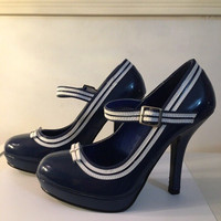 NEW pleaser pinup couture sailor heels size 7