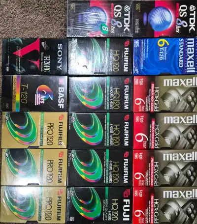 $5 each, pick which one you want. I do deals for multiple $8 BASE super high grade 6hr $7 Sony T-120...