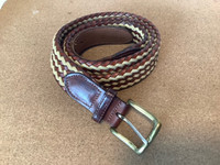 42" Classic woven/ braided leather belt