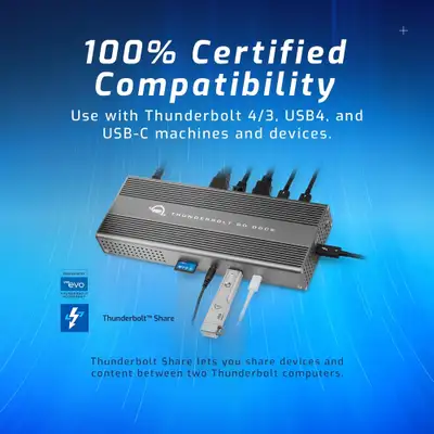 OWC Thunderbolt Go Dock, 11 Ports, Built in Power Supply 90W, View more