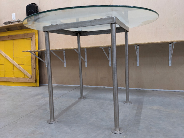 Custom Round Table All Stainless Steel & Glass High Quality in Other Tables in Hamilton - Image 3