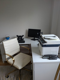 L-Shaped White Corner Desk – Modern & Spacious (Wayfair)