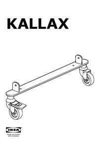 X2 IKEA Kallax Discontinued Wheels Castors Silver 17225 - 002.88