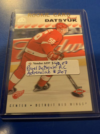 Pavel Datsyuk RC Adrenaline #207 Detroit Red Wings Showcase 320