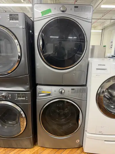  Whirlpool stainless steel washer and ventless dryer, View more