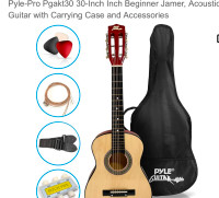 Pyle-Pro 30 Inch Beginner, Acoustic Guitar with carrying case