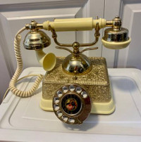 Vintage Antique French Victorian Rotary Dial Phone