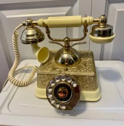 Vintage Antique French Victorian Rotary Dial Phone, View more
