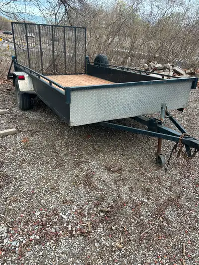 7’x12’ trailer for sale. Brand new stained deck. New tires. Great shape. $3200