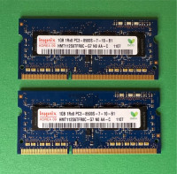 Mémoire Ram PC3-8500 2x1GB