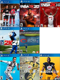 PS4 Sports Games (prices listed in description)