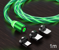 3-In-1 USB LED Glow Magnetic Charging Cable Cord