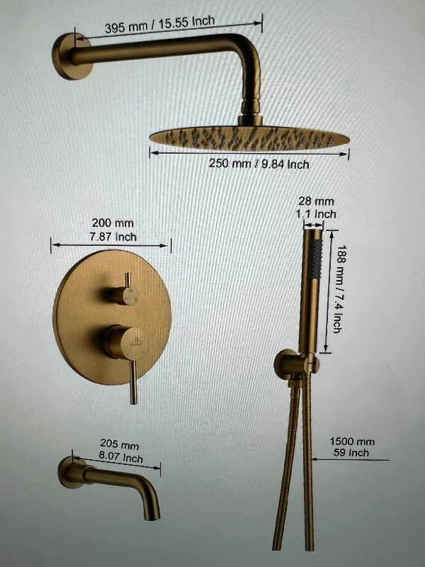 Shower & Tub faucet set in Bathwares in Oshawa / Durham Region - Image 3