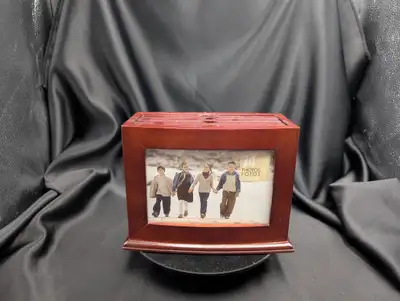 Wooden Photo Frame Box with Storage Albums 74 Photo Capacity, View more