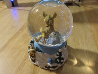 Walt Disney BAMBI Snow Globe Music Box Enesco Skater's Waltz