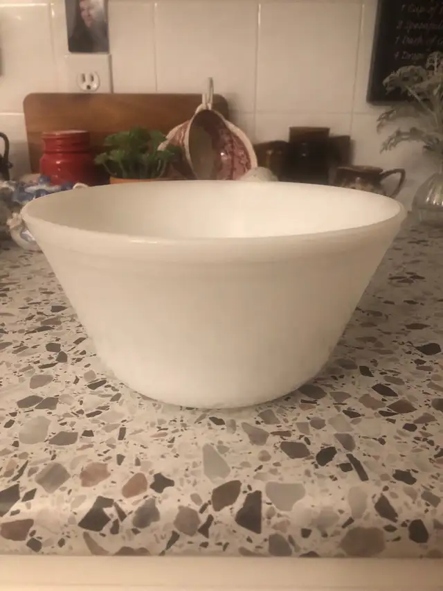 Milk Glass Mixing Bowl