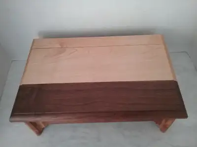 Hand Made Solid Wood Box With Hinged Lid (made in Whitby), View more