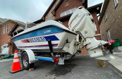 19F sunbird boat with 2009, 150HP evinrude motor, 350 hours, in good condition new impeller and gear...