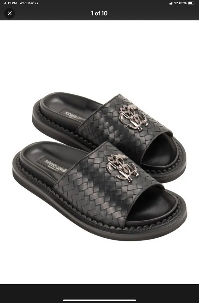 Roberto Cavalli men’s slides leather  in Men's Shoes in Guelph - Image 3