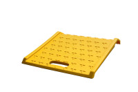 Poly curb/plastic ramp for side curbs for dolly, pallet jack use