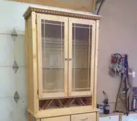Hand made Maple/Cherry china Cabinet