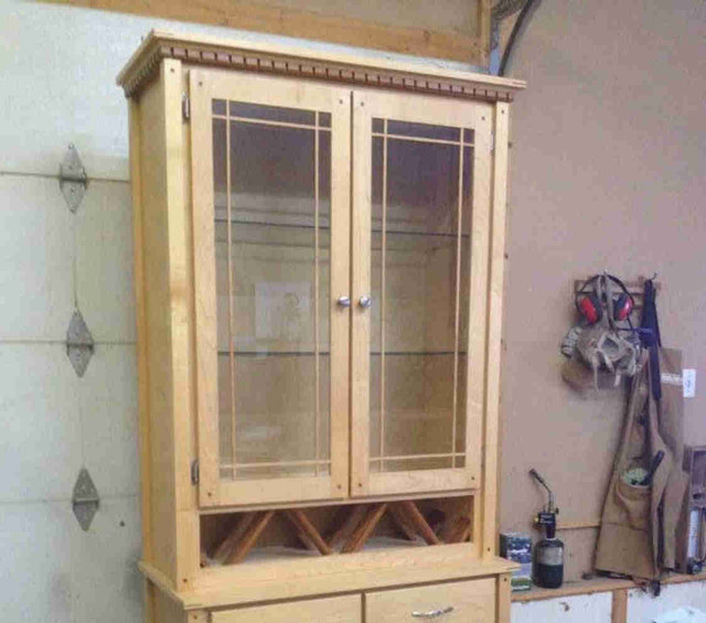 Hand made Maple/Cherry china Cabinet in Hutches & Display Cabinets in Muskoka