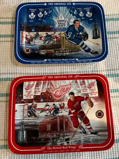 2 VINTAGE NHL "THE ORIGINAL SIX" BRADFORD EXCHANGE PLATES 1996-7, View more