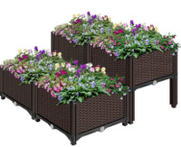 (Used) IVOHOME Elevated Plastic Raised Garden Bed Planter