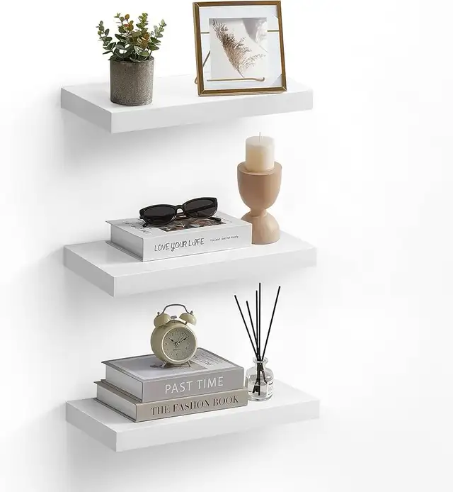 Wall Shelves Set of 3, Floating Shelves, Wall Mounted, 8 x 15.7  in Home Décor & Accents in Markham / York Region - Image 2