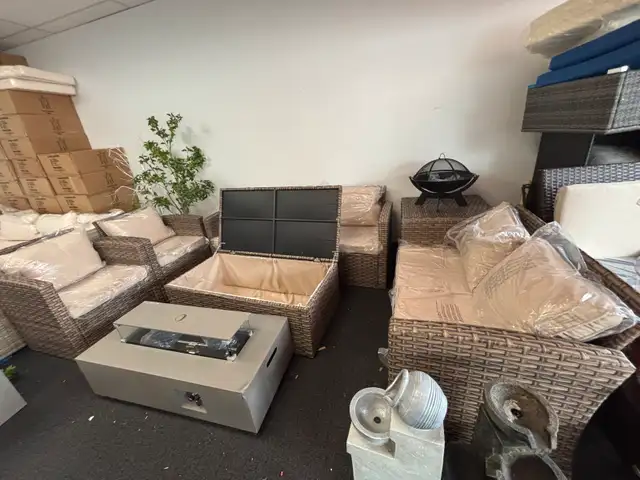 6-Piece Outdoor Patio Set with 2 Box  Table63347537183105122