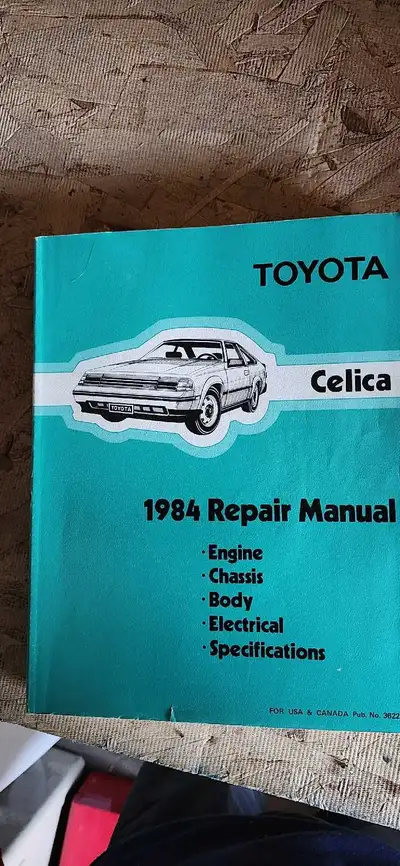 This is a Toyota Celica 1984 repair manual, covering engine, chassis, body, electrical, and specific...