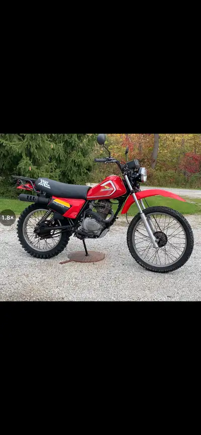 Retired owner motorcycle from my collection: 1977 Honda XL125 engine, 1979 Honda XL185S chassis ( 21...