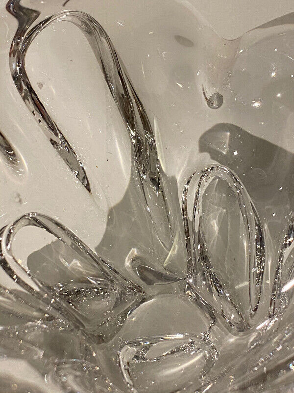 VASE PLAT VERRE SOUFFLÉ MURANO VINTAGE MID CENTURY RETRO GLASS dans Art et objets de collection  à Ville de Montréal - Image 4