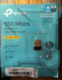 Adapteur Internet Wi-Fi sans-fil USB nano Windows Linux, Mac OS