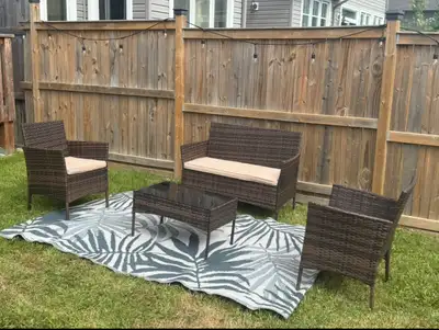 Outdoor patio seating set of 4 chairs and table , View more